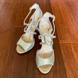 Sam Edelman gold 4in heels